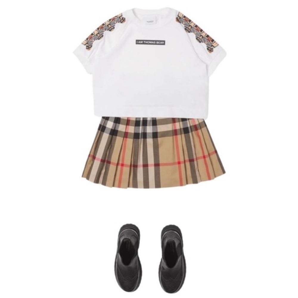 BURBERRY TODDLER GIRL HILDE VINTAGE CHECK PLEATED SKIRT